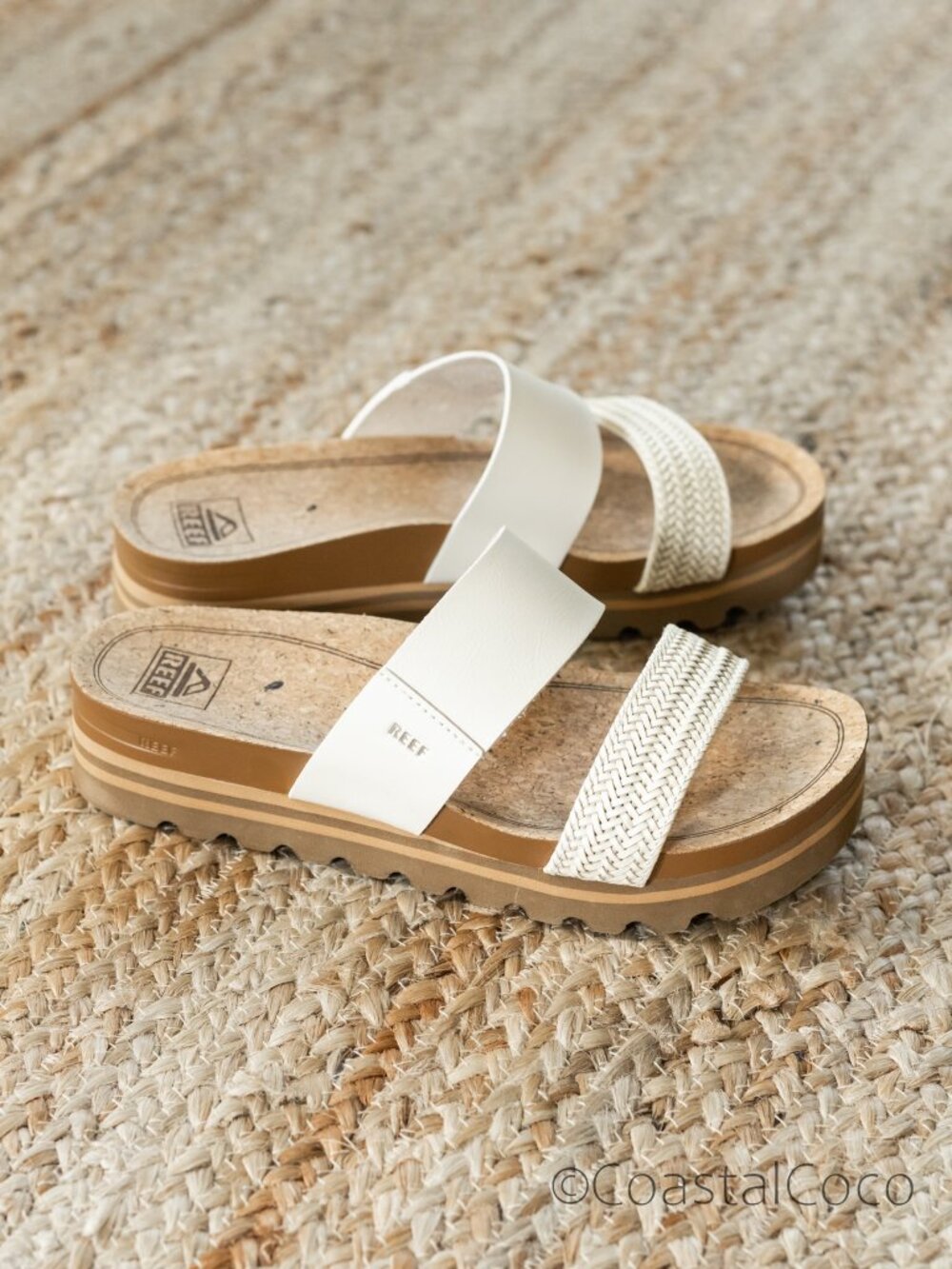 Reef Women's Cushion Vista Hi Sandal Size 9 Slide Summer Resortwear Coastal Boho - Picture 2 of 11